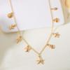 Starfish Clavicle Chain Gold Color Sweater Chain Fashion Shell Necklace  Gifts