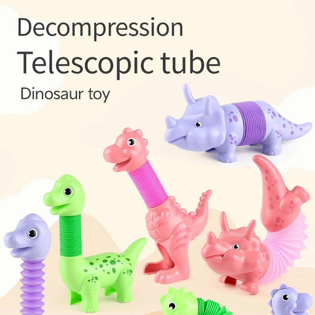 9pcs LED Pop Tubes Set, Mixed Animal Pop Tube Sensory Fidget Toy for Kids & Adults Stress Relief
