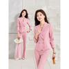 Stylish Pink Short Suit Set for Petite Women: New Professional Two-Piece for Spring & Autumn
