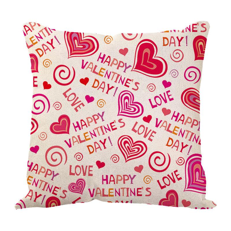 New Valentine'S Day Love Letter Pattern Pillow Cover Sofa Pillow Cover Premium Durable Quality Useful Practical