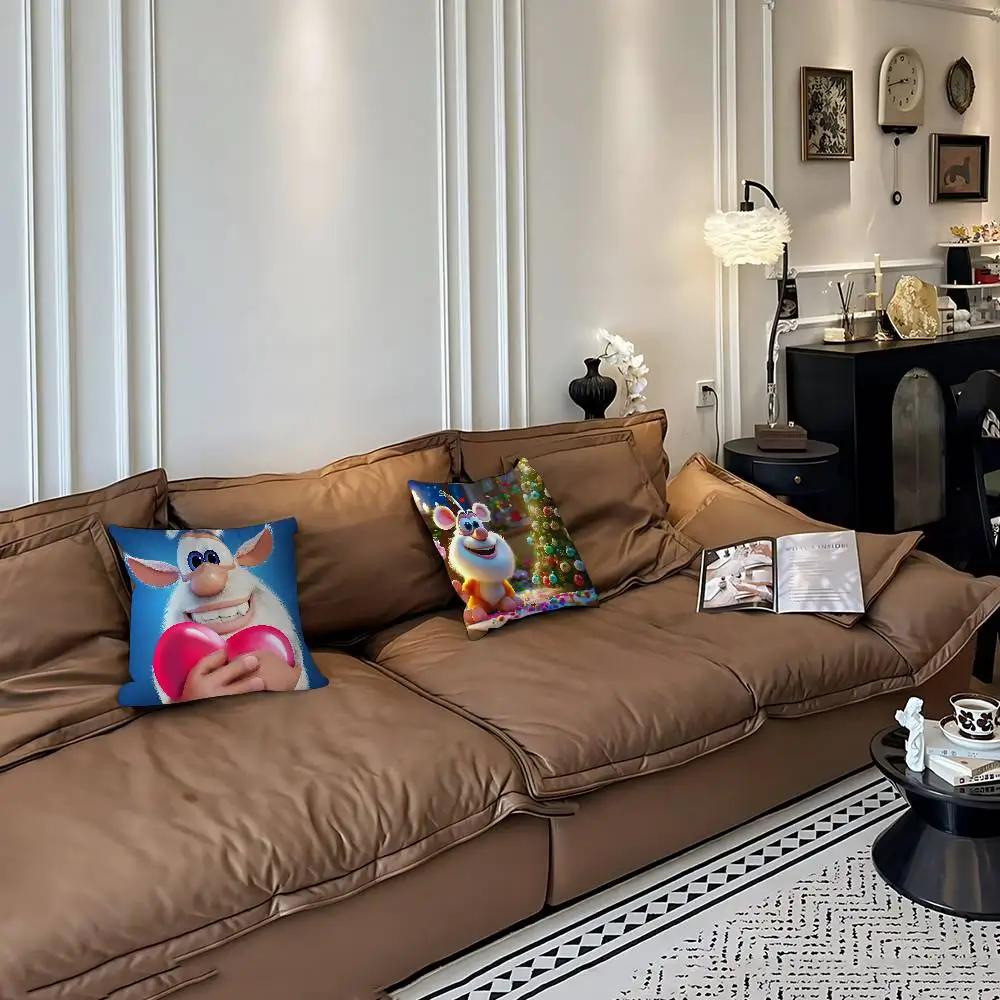 Cute Cartoon B-Booba Pillow Case Removable Washable Cushion Cover – All-Season Soft Linen