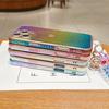 KEYSION Custodia per Telefono in TPU Colorata a Gradiente per iPhone 13 14 15 16 17 Pro Max 17 Air 16e 16 Plus Cover Posteriore Antiurto con Braccialetto di Cristallo
