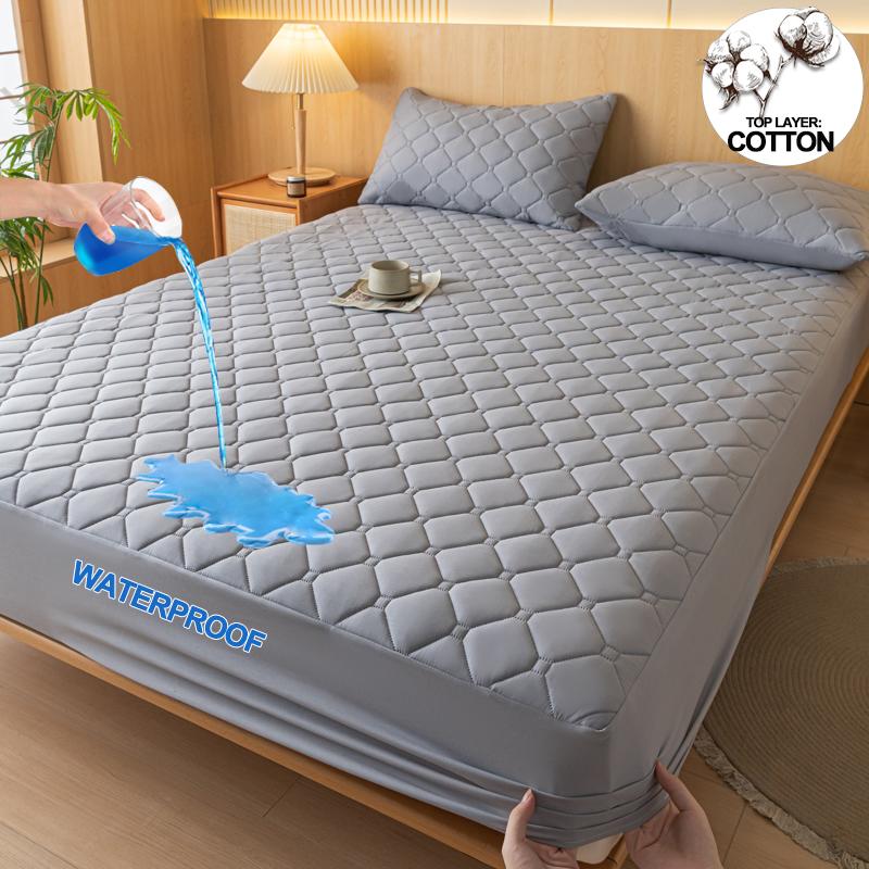 Waterproof Mattress Cover Antibacterial Mattress Protector Breathable Bed Fitted Sheet Single/Double/King/Queen/140/160/200