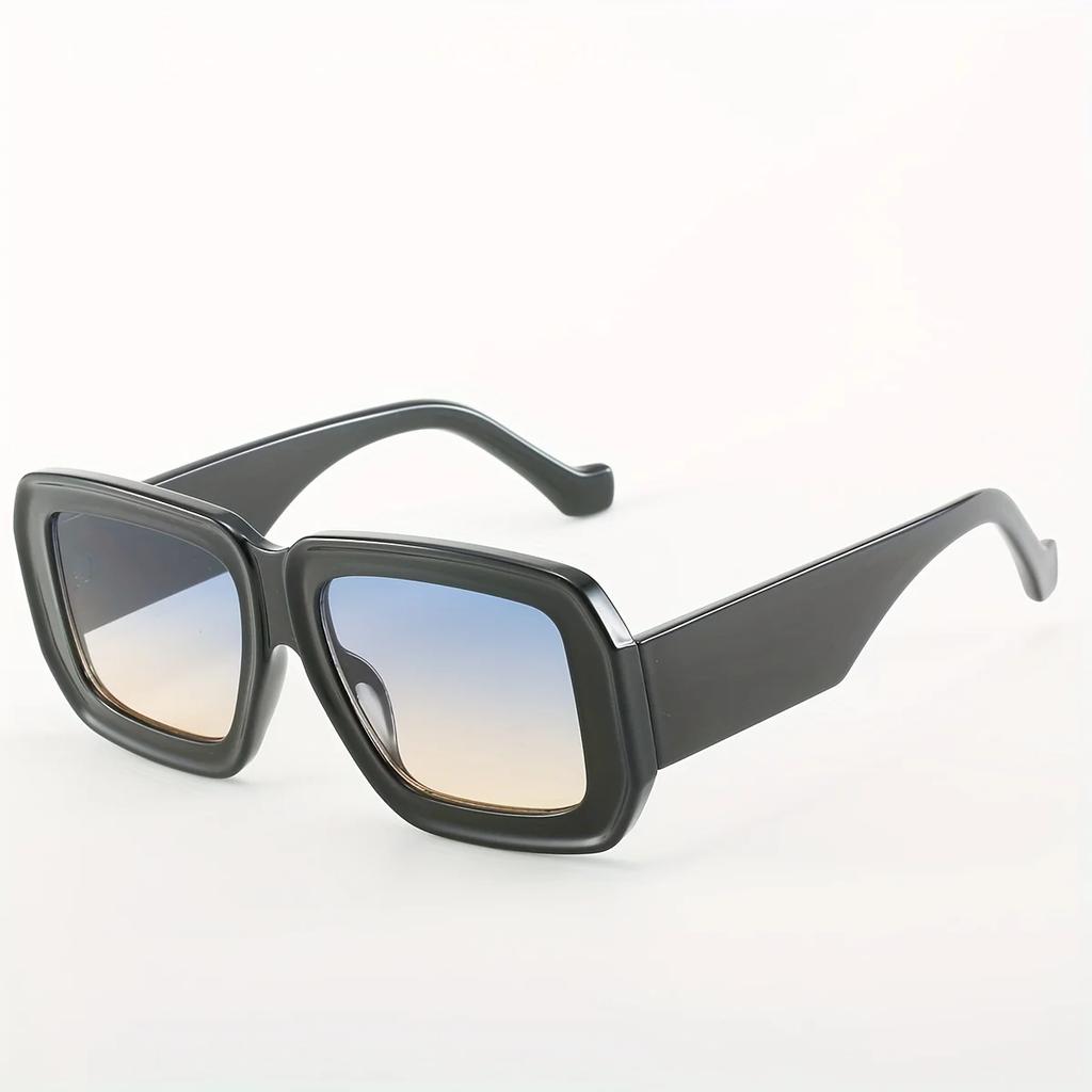 Vintage Męskie Damskie Duże Okulary Przeciwsłoneczne Męskie Kwadratowe Odcienie Markowy Projektant Unisex Okulary Przeciwsłoneczne Czarne Soczewki Męskie Damskie Okulary Przeciwsłoneczne Uv400
