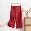 Plus Size XL To 8XL Women's Modal Pant Calf-length Summer Capri Pants Wide Leg Pants Short Pants Casual Homewear
