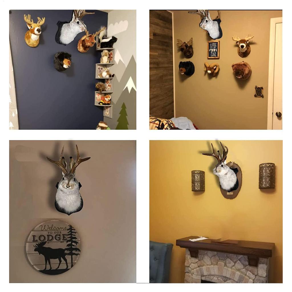 Wandmontierte Tierköpfe Realistische 3D-Skulptur Tierkopf Wandornamente Für Büro Lounge Zuhause Innen Wohnzimmer Schlafzimmer