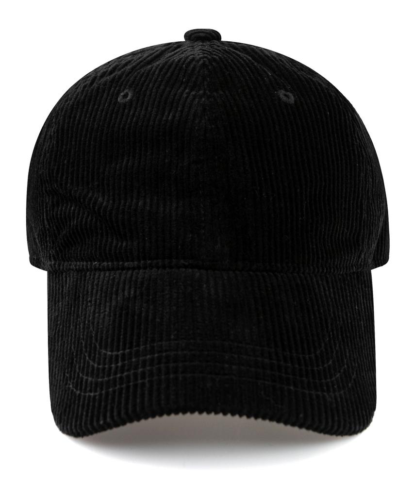 Chaebteo Signature Corduroy Ball Cap-Black