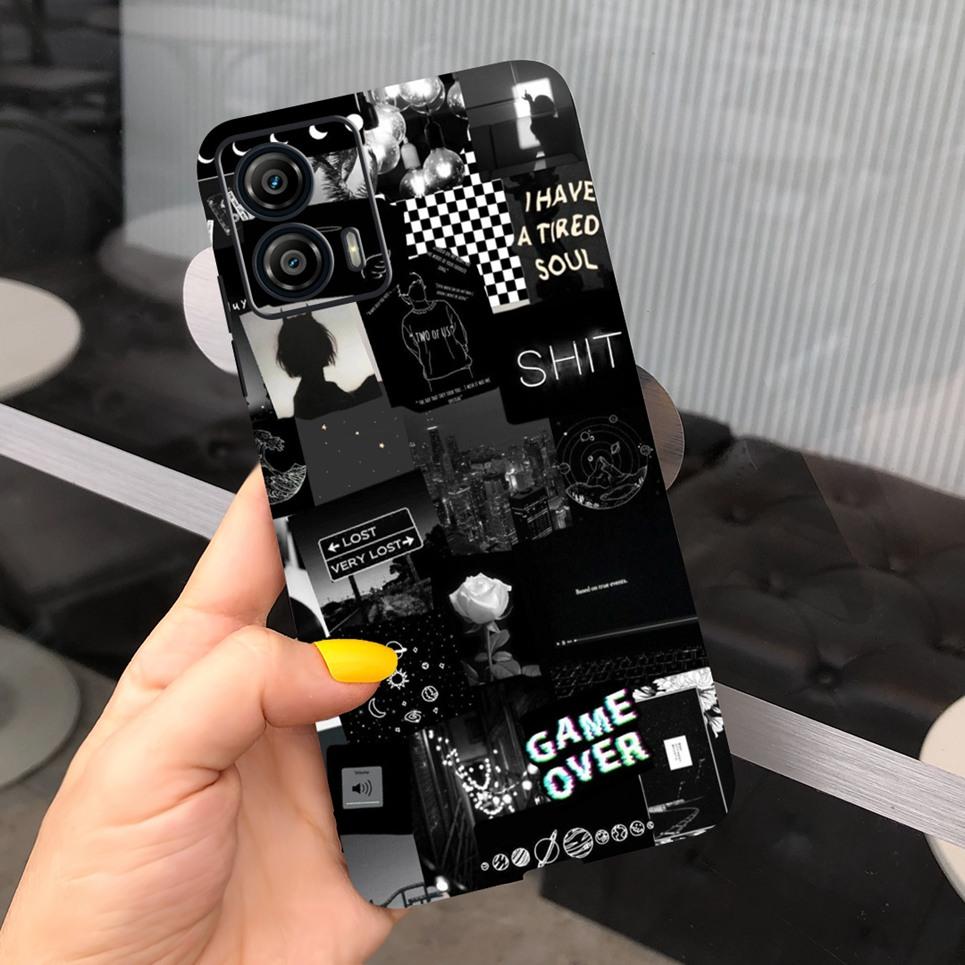 For Cover Motorola Moto G73 G53 G23 G13 Phone Case Bumper Dragon Astronaut Flower Fashion Coque For Moto G13 G 53 73 Soft TPU