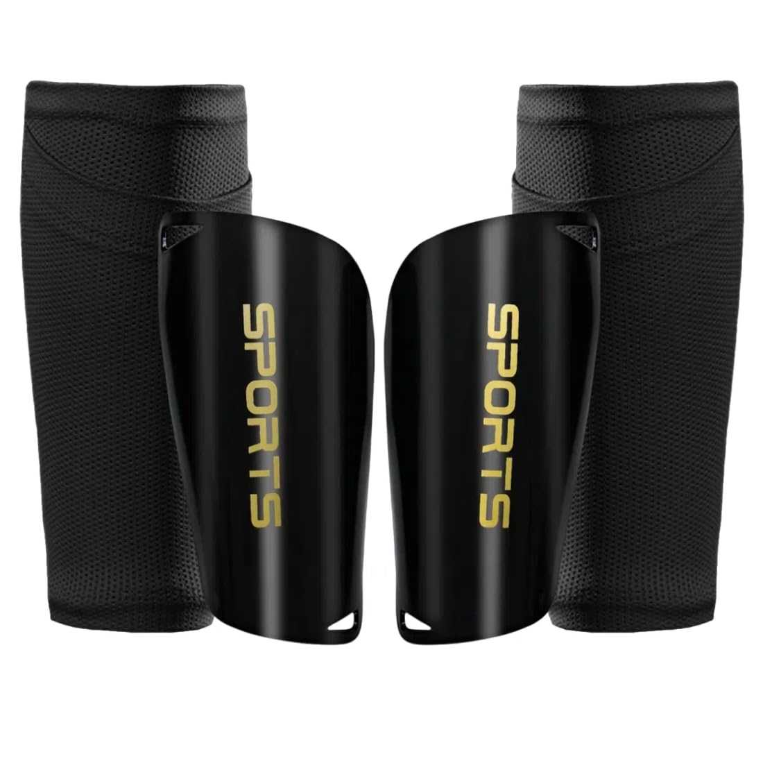 

BUYUP Soccer Shin Guards with Leg Unisex Sleeves, Lightweight, Shock-Absorbing, Breathable, Adjustable, (Size M) [Used]