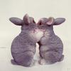 Animal Outdoor Statues Artificial Bunny, Decorative Landscape Figurine for Garden, Patio, Backyard