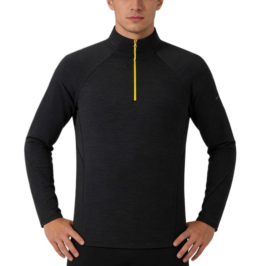 Anta SS26 Stand Collar Solid Color Long Sleeve Pullover T-Shirt Men tops 152610404-1