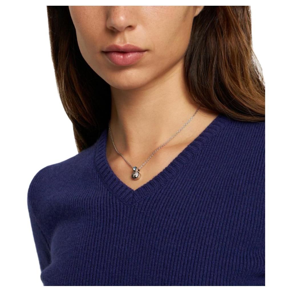 Versace Classic Logo Pendant Metal Necklace Women Necklace Silver 10091481A006214JIR0