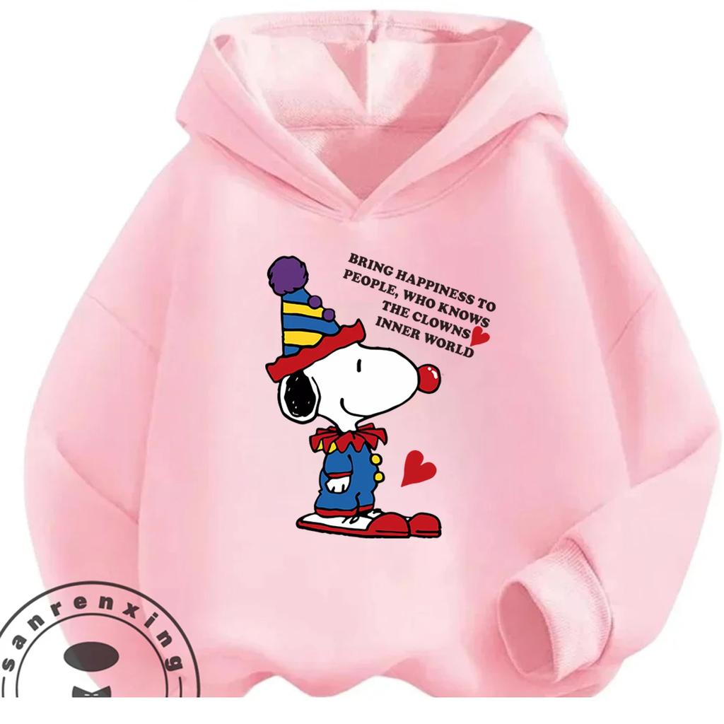 Soft Casual Hooded Sweatshirt Cute Cartoon Winter Trendy Kids Hoodie Snoopy 3 14 Years