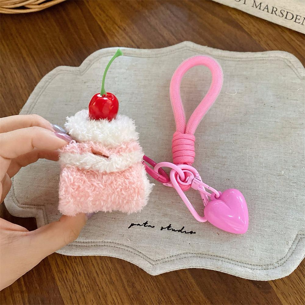 Burger Funny Simulation Food Keychain Sandwich Bag Keyring Soft Cake Plush Pendant  Boys/Girls