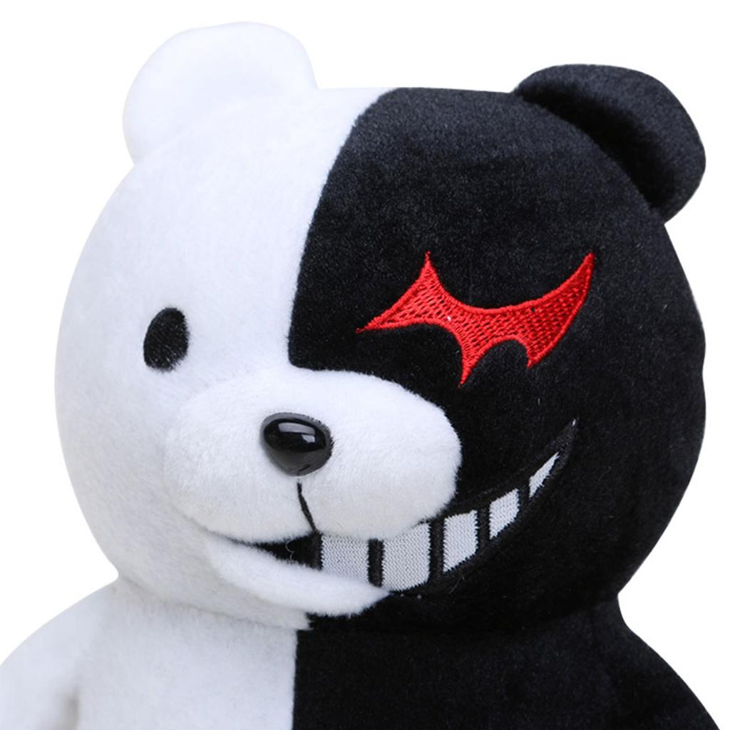40cm / 15.74in Black White Bear Plush Anime Stuffed Plush Toy Best Friends Super Color Black White Teddy Bear Gifts for Children