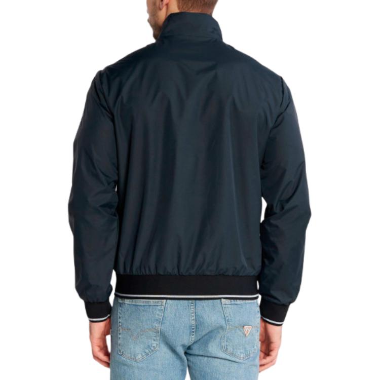 Emporio Armani EA7 Logo Zip Collar Long Sleeve Jacket Men jackets Navy-Blue 3DPB07-PN27Z-0578