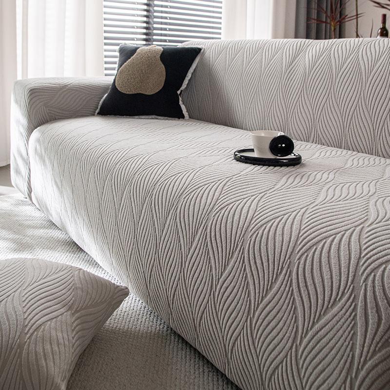 Simple Style Jacquard Velvet Sofa Cover All Season All Inclusive Cover Non Slip Sofa Cover