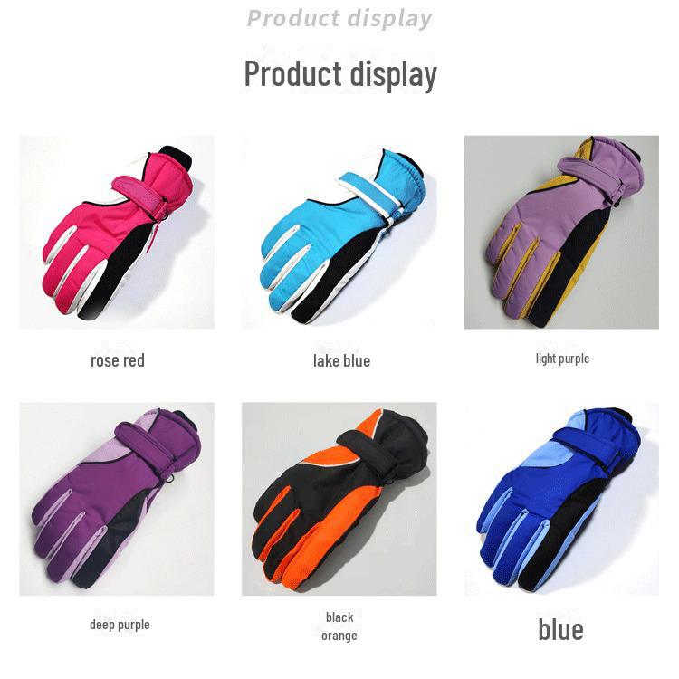 "Premium Winter Waterproof Ski Gloves with Velvet Lining for Men & Women - Windproof, Warm & Ideal for Cycling Outdoors"