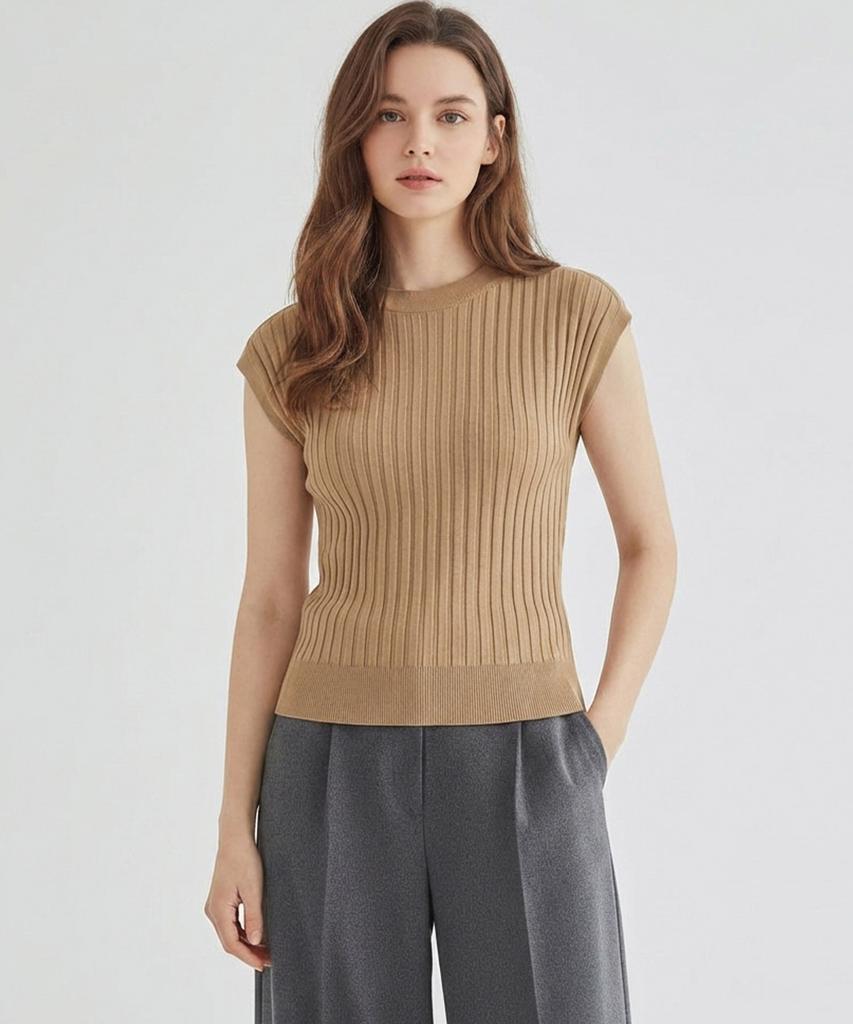 MESENSE Ribbed Sleeveless Knit_Mb35Kns324Z