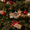Owl Advent Calendar 2025, 24 Days Christmas Countdown with 24 Mini Figurines, 2D Flat Acrylic Ornament Set for Holiday Decoration,