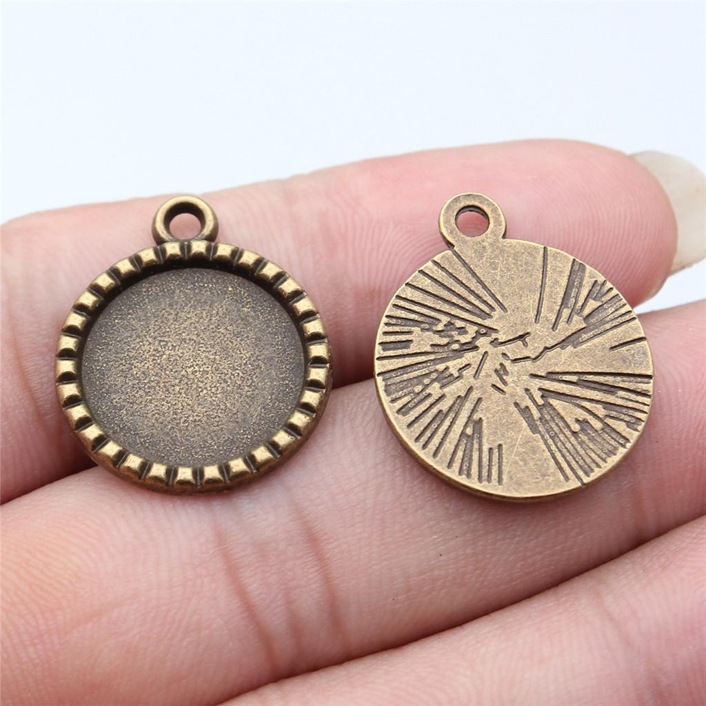 Accessories Parts Fit Round 16Mm Glass Cabochon Base Setting Tray Minimalist Jewelry Components QA017