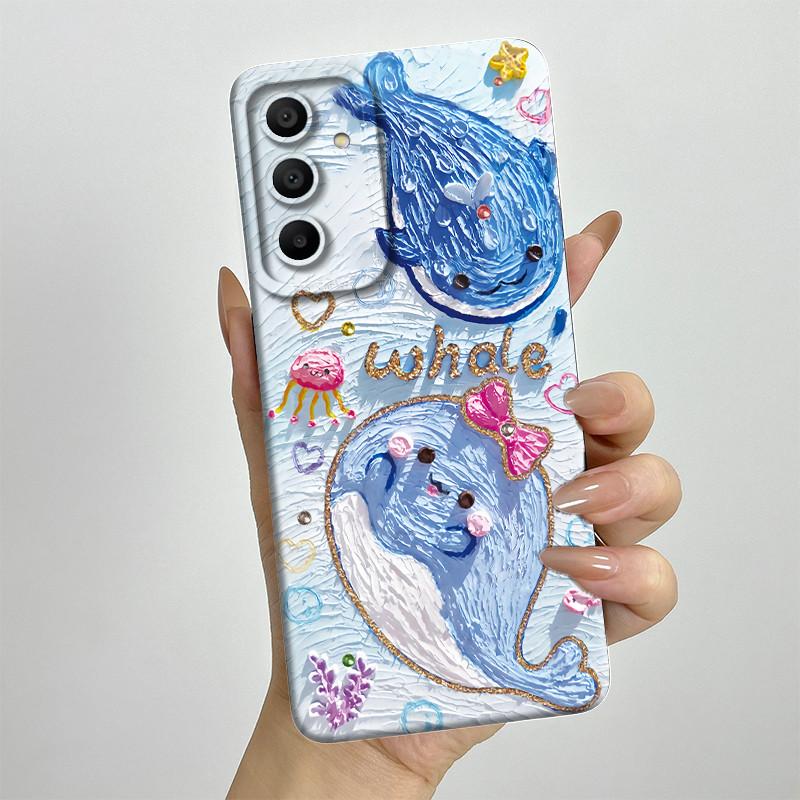 Sweet Soft Phone Case for Samsung Galaxy A15 A155 A156 4G 5G Fashion Cool Painted Cases Protection Back Cover Accessories Casing