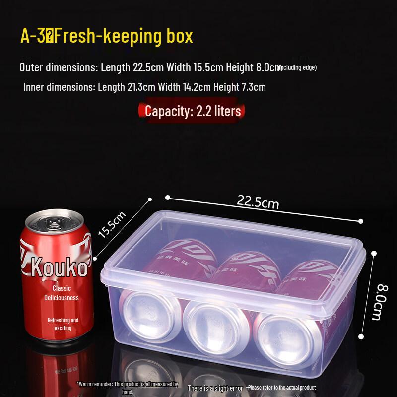 ZISIZ Food-Grade Transparent Plastic Food Storage Container