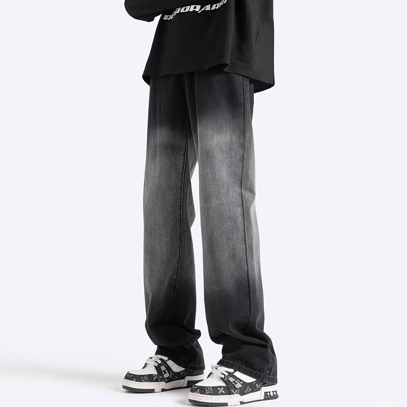 

Мужские выстиранные джинсы Dingfengbaoluo в стиле ретро с градиентом прямого кроя GK23518 2XL