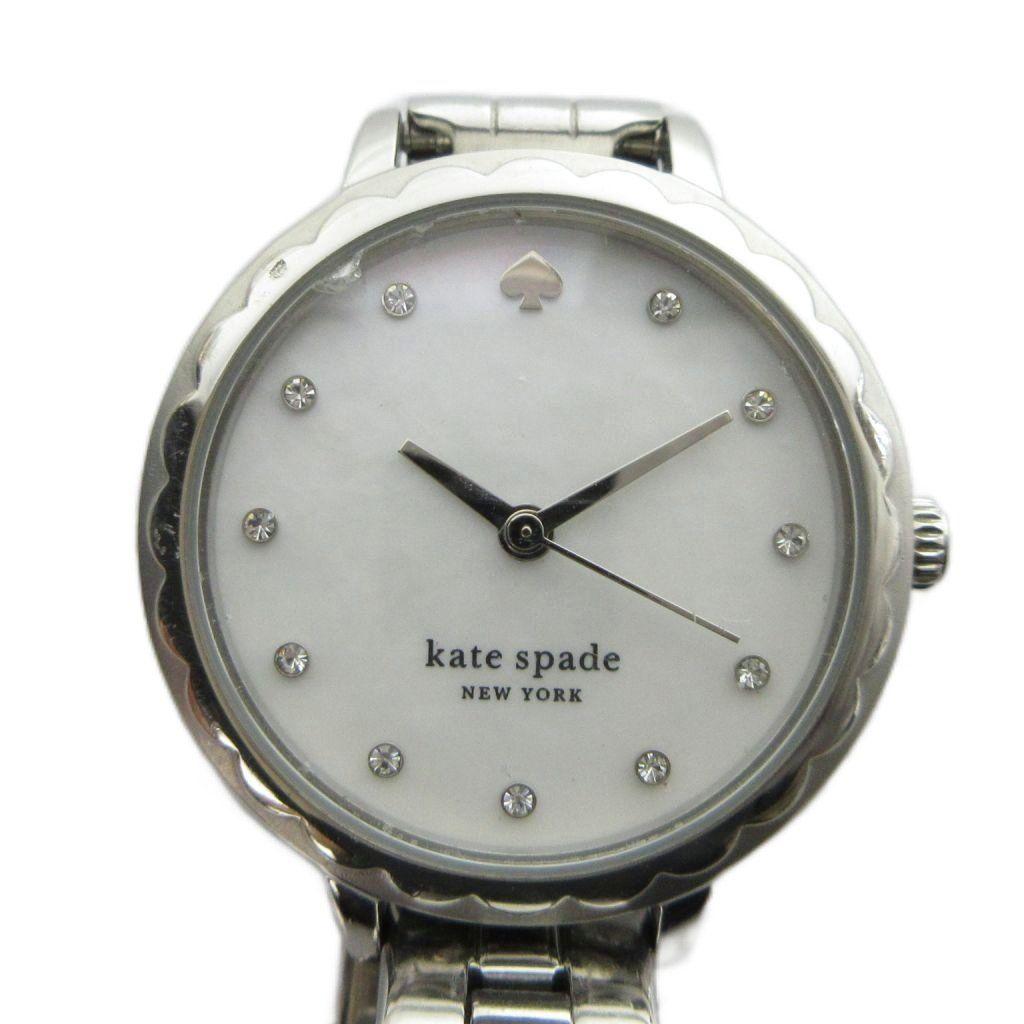 Used Kate Spade KATE SPADE watch quartz logo shell dial silver color GY18 /MQ