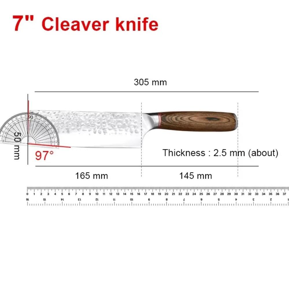 Professional Cleaver Knife Forged Kitchen Knife Meat Fish Slicing Chef Stainless Steel Boning Knife for Cooking Tools