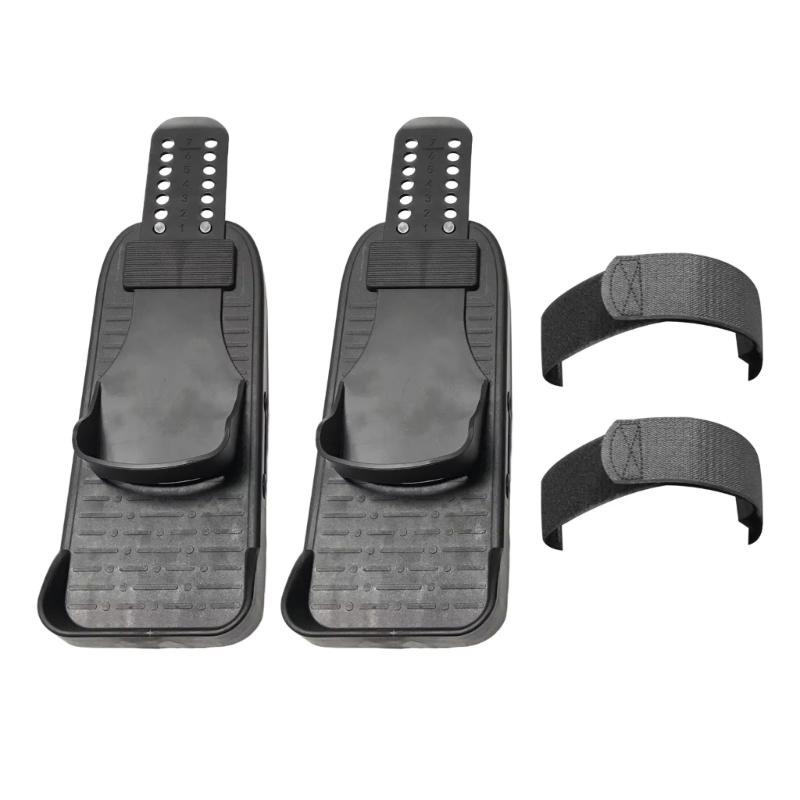 1pair Rowing Machine Foot Pedals Row Fitness Equipment Exercise Bikes Footplates for Cardiovascular Healths