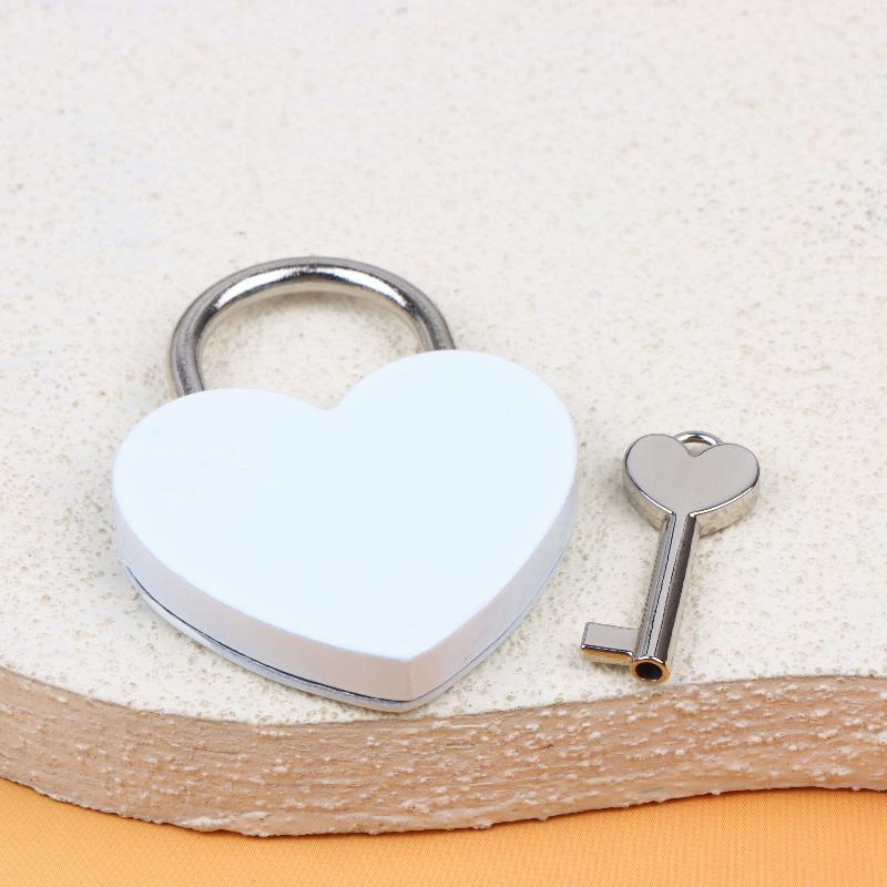 45*59*8Mm Heart Shaped Padlock With Matching Keys Romantic Metal Love Locks For Travel Wedding Gift Diary Bag Luggage Decor