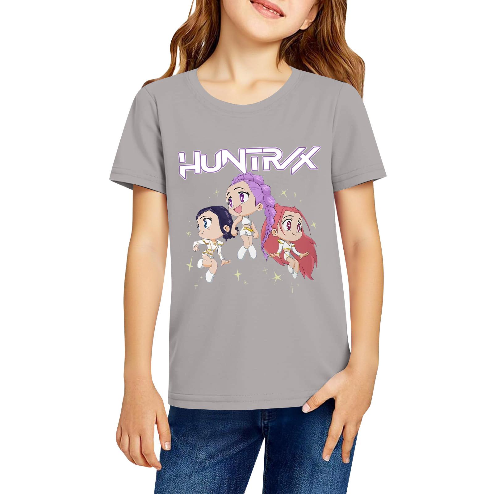 

Модная рабочая одежда с короткими рукавами и круглым вырезом, топы с принтом для детских летних топов 160