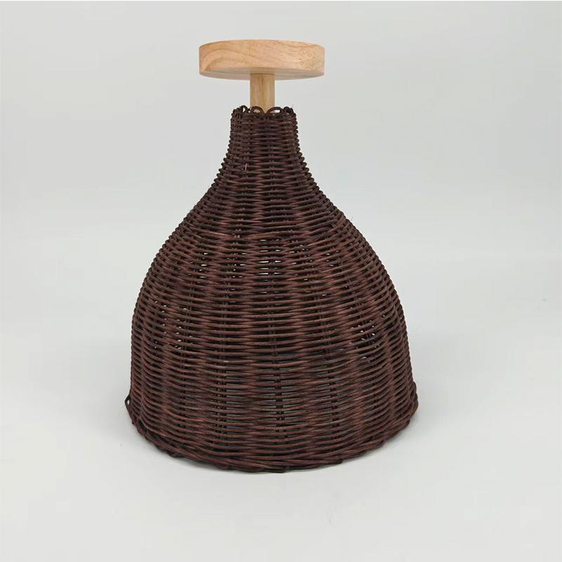 Rattan Ceiling Lamp Lampshade Durable Woven Hanging Light Cover Decorative Lamp Shade Practical Household Light Cover