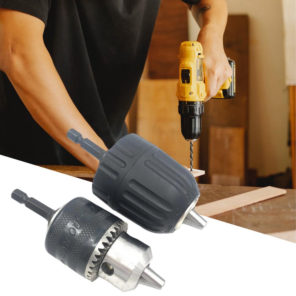 Heavy Duty Hexagonal Shank Drill Chucks Adapter Converter for Electric Tool No Wrenches Need ABS Materials Fast Release