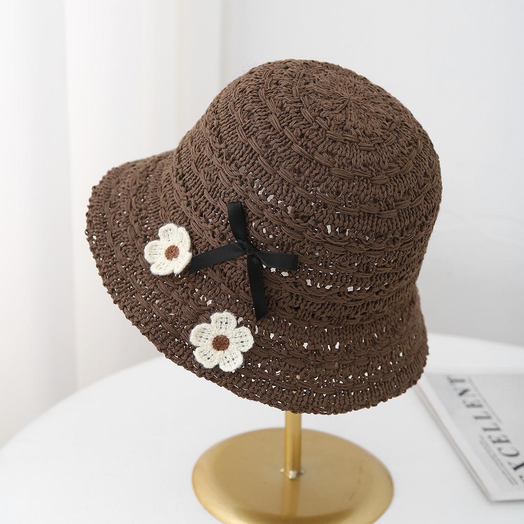 Women's Bucket Hat Spring Summer Sun Protection Breathable Flower Beach Hat For Travel & Outdoor Sun Hat Female
