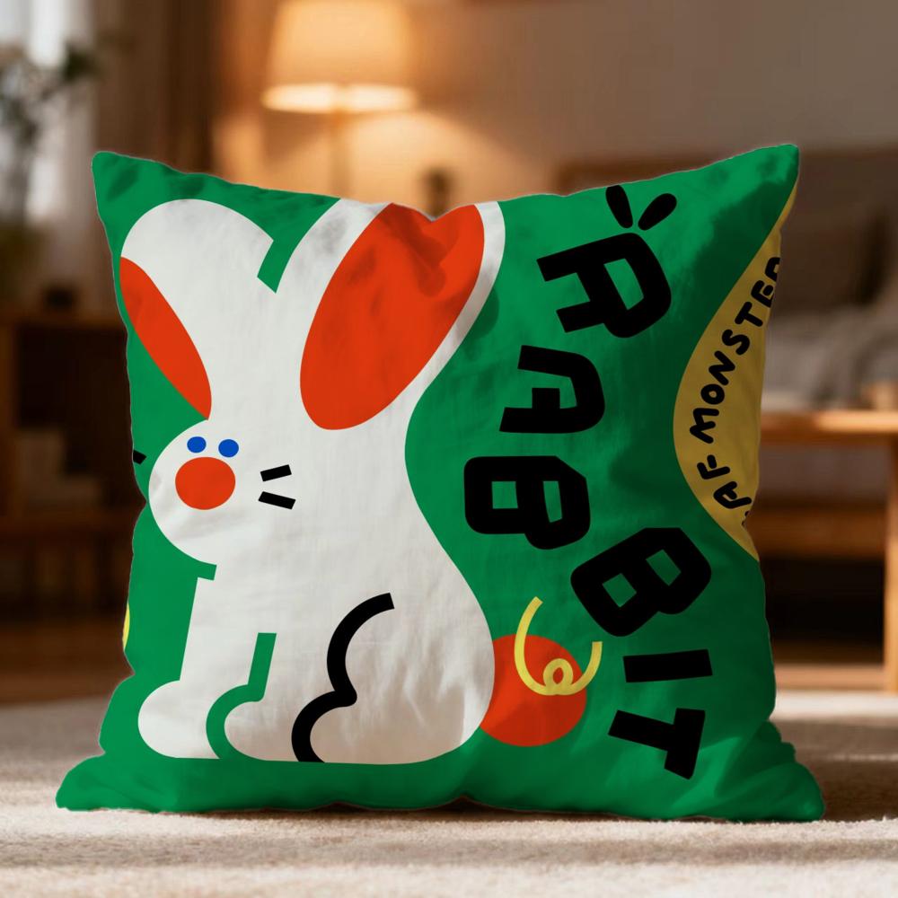 Hot Chinese Zodiac Cushion Cover Soft Washable Pillow Case Multi-Scene for Couch Bed Travel Office Use