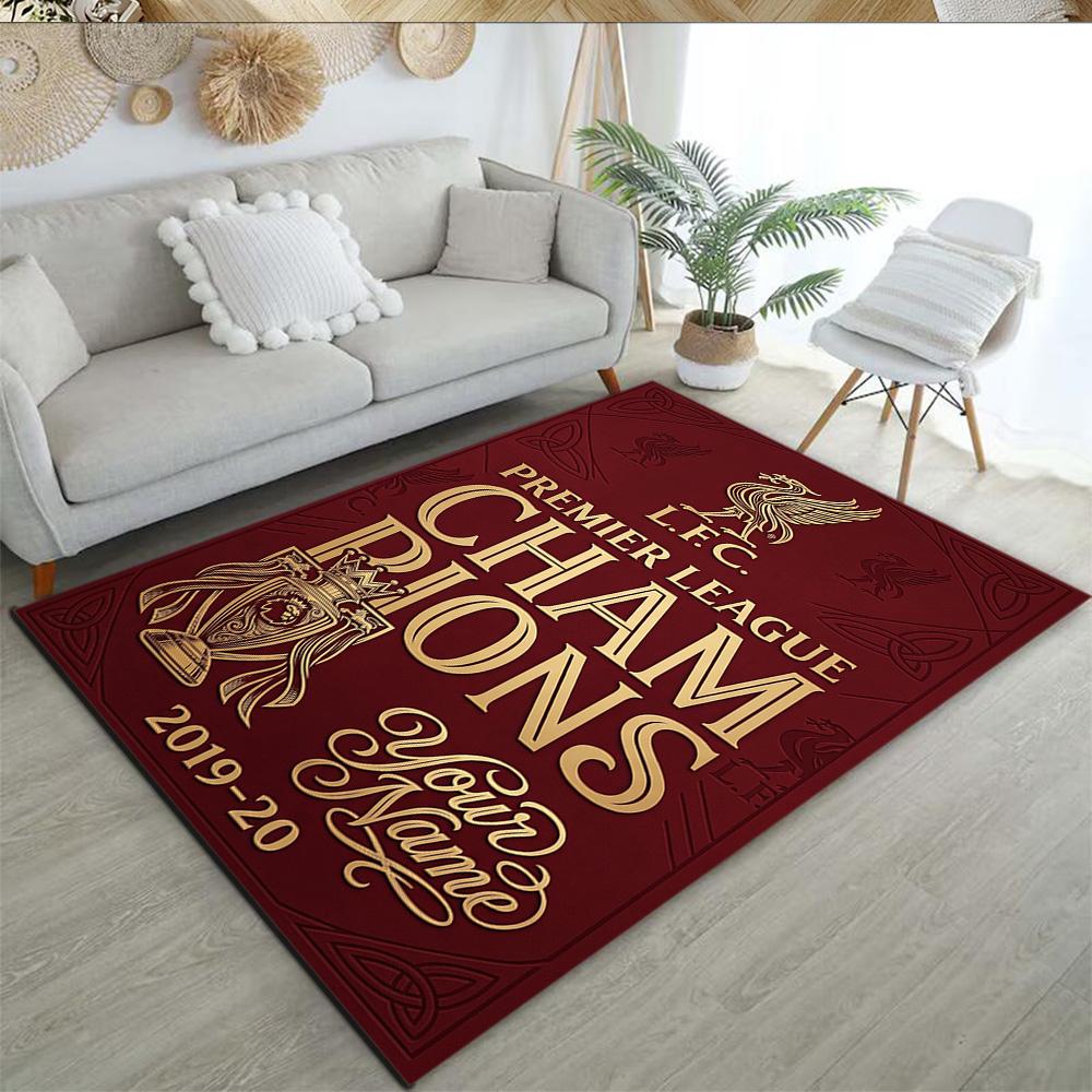 Liverpool Fc Customized Name Area Rug Design For Study Room Dining Room Outdoor Kitchen Antislip Carpet Office Home Decor Birthdaychristmas Gift
