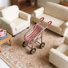 Interactive Miniature Stroller Push Chair Model Figurine For 1/12 Doll House Scene Arrangement And Exhibition Display