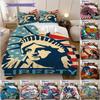 Patriotic Theme Statue of Liberty Bedding, Duvet Cover, Pillowcase, Home Decoration, Birthday Gift (1 * Duvet Cover+2 * Pillowcase, Coreless)