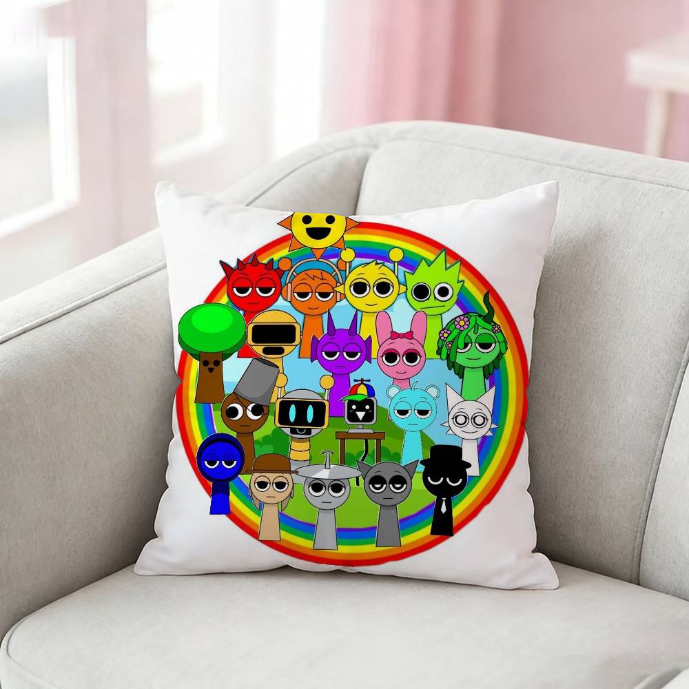 Game SSprunki fun Pillow Case Cushion Cover Throw Pillow Case For Car Sofa