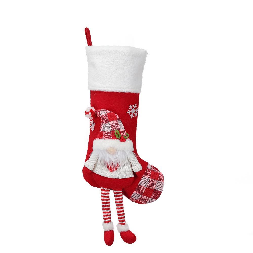 Three Dimensional Christmas Stocking Elderly Snowman Xmas Tree Hanging Ornaments  Fireplace