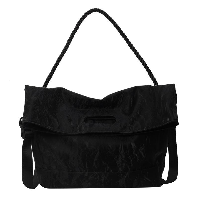 

Повседневная вместительная складная сумка-мессенджер для женщин, для пожилых людей, универсальная сумка для студентов и студентов 45*15*29 чёрный