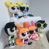 Powerpuffpinglor Mjukisdjur 23 cm Fluffiga Buttercup Bubblor Blossom Tecknade Dockor Klassisk Strandserie Samlarobjekt Gosedjurskaraktärer