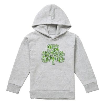 Childrens/Kids Clover Heather St Patricks Day Hoodie