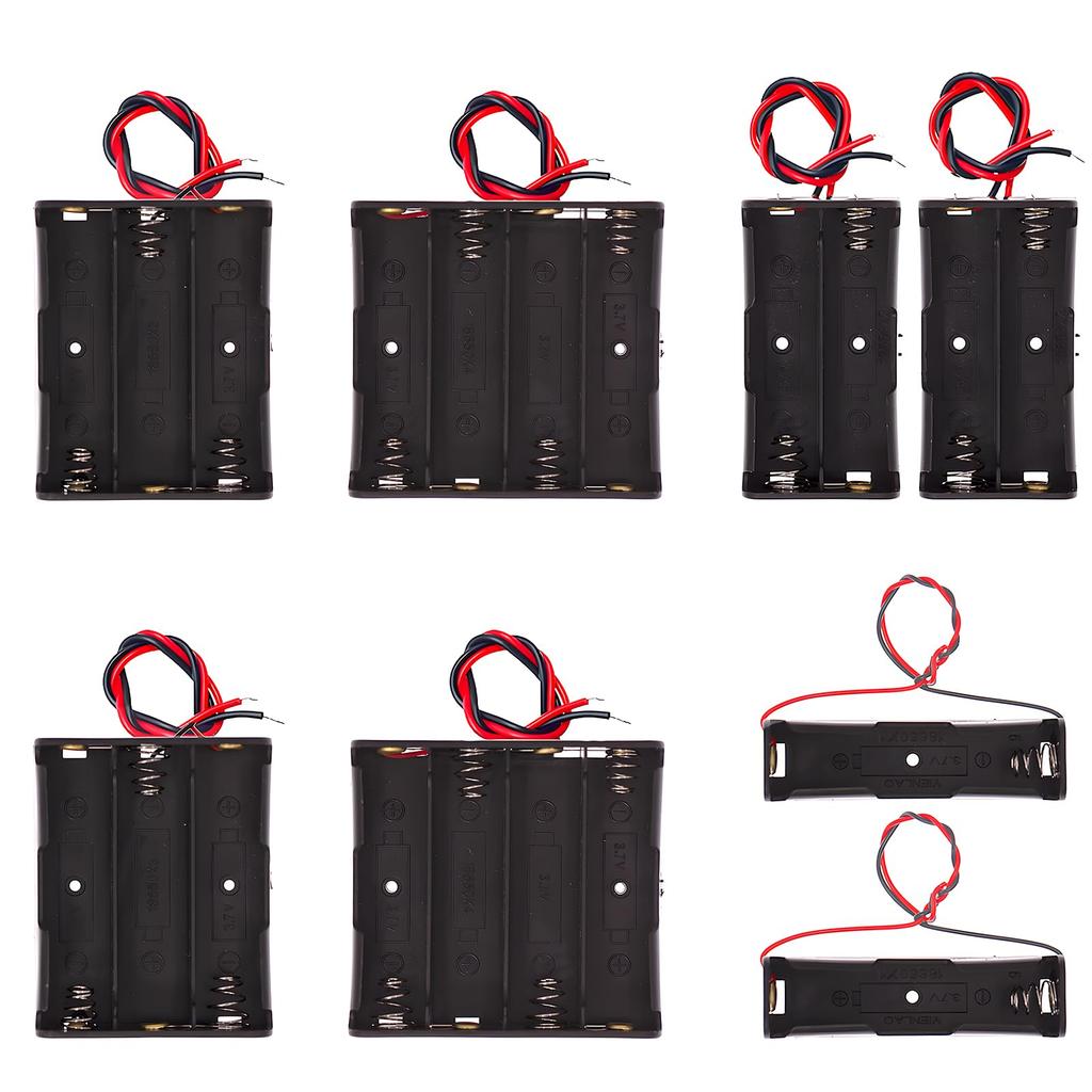 8Pcs AA Battery Holders with Wire Includes 1 AA Battery Holder 1.5V, 2 AA Battery Holder 3V, 3 AA Battery Holder 4.5V, 4 AA Batt