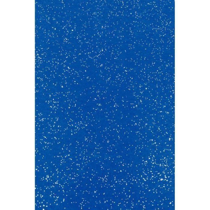 Paquet de coupons de feutrine adhésive - SODERTEX - 20 x 30 cm - 10 couleurs assorties - 140 g/m² - Pailleté