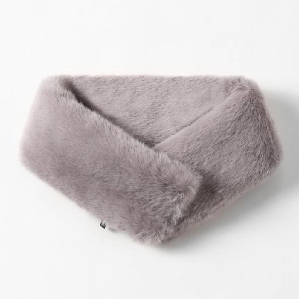 Lala Gray Magnetic Fur Scarf  Canvas Bag Gift   Lalaf172 Single option