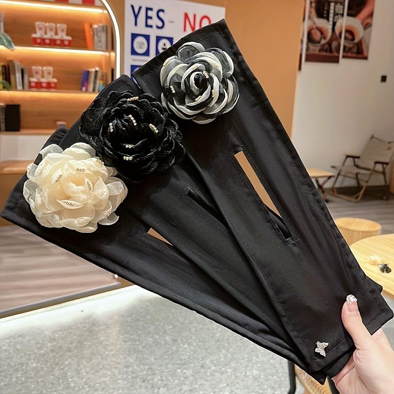 Große Blumige Haar-Accessoires mit einem Schleifen-Haarreif, Praktische und Bequeme Haarspangen für Erwachsene mit Lockigem Haar