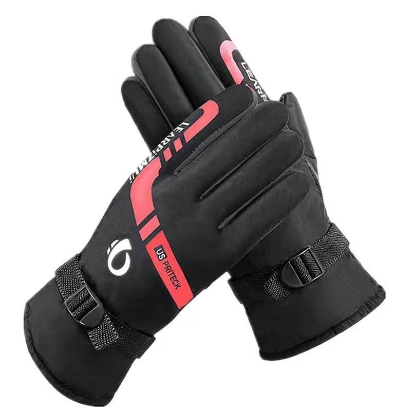 Sanitasyon İşçileri İçin Unisex Kışlık Polar Astarlı Rüzgar Geçirmez Bisiklet ve Outdoor Kayak Eldivenleri